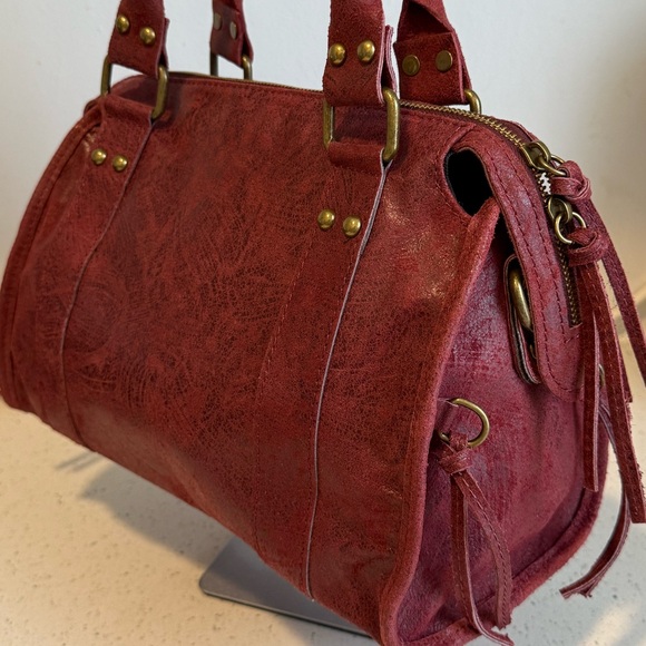 Red Leather Handbag - Picture 6 of 13